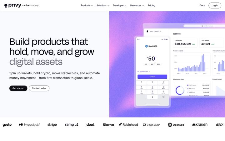 Screenshot di privy.io