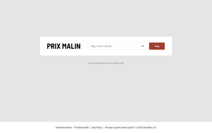 Screenshot of prixmalin.fr