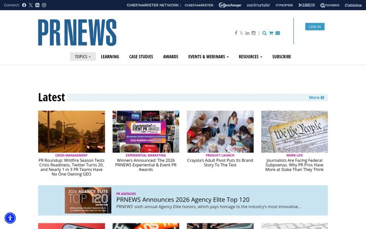 Screenshot of prnewsonline.com