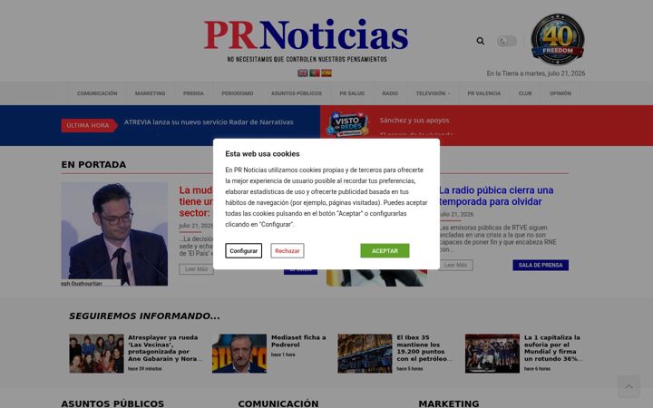 Captura de pantalla de prnoticias.com