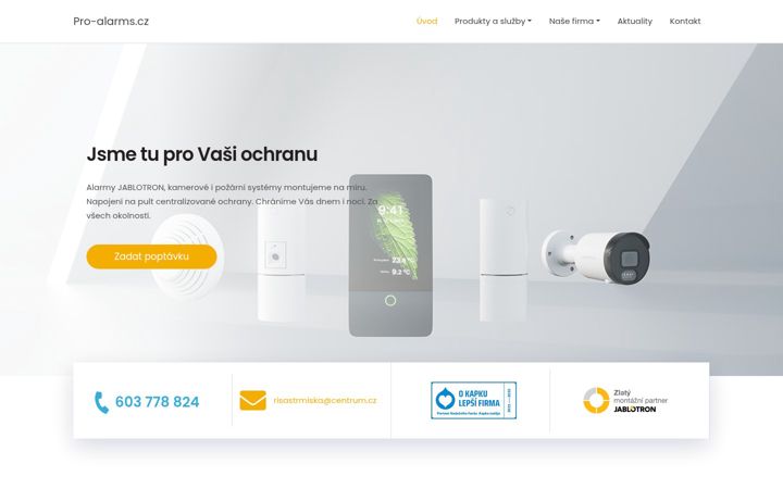 Screenshot of pro-alarms.cz