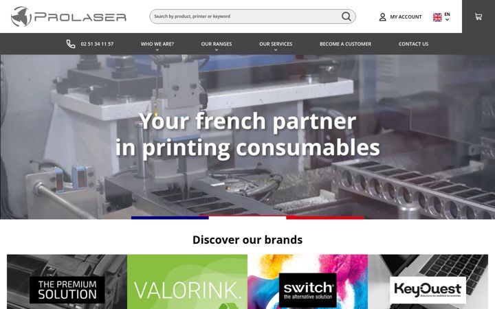 Screenshot of pro-laser.com