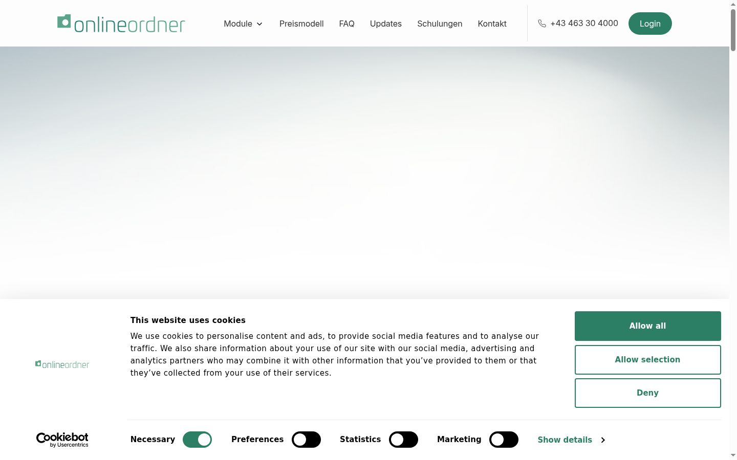 Screenshot van de toestemmingsbanner zoals getoond vóór enige interactie