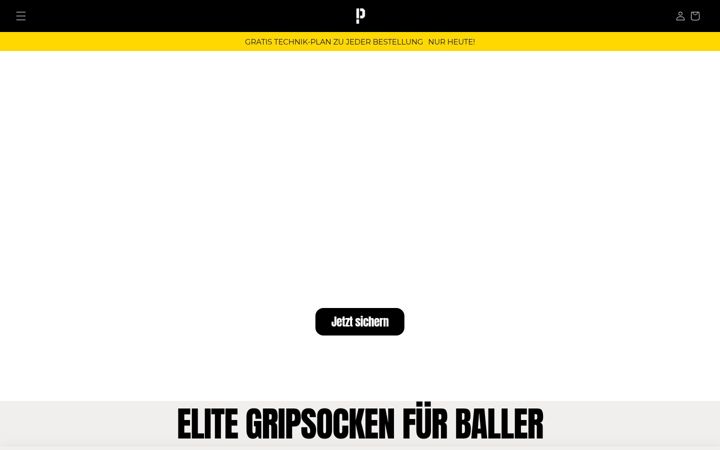 Screenshot of proballersgripsocks.de
