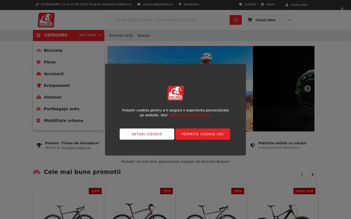 Screenshot of probike.ro