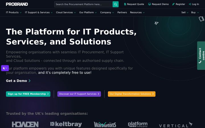 Screenshot di probrand.co.uk