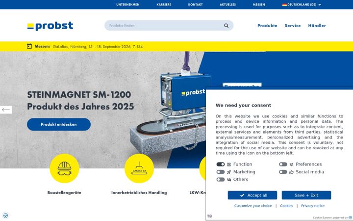 Screenshot του probst-handling.com