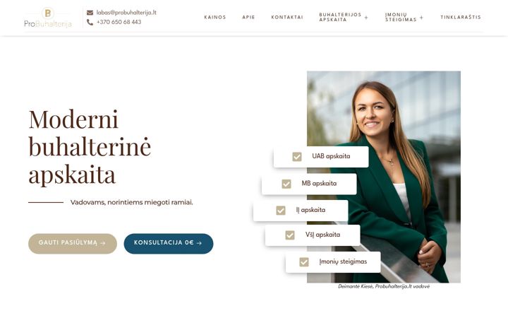 Skjermbilde av probuhalterija.lt