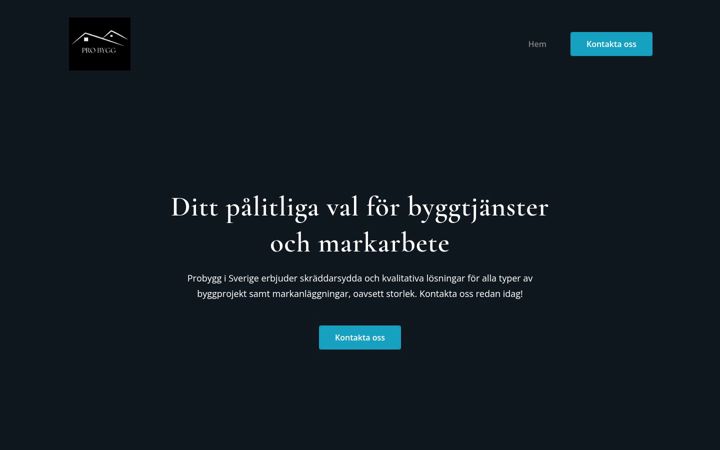 Captura de pantalla de probyggsverige.se