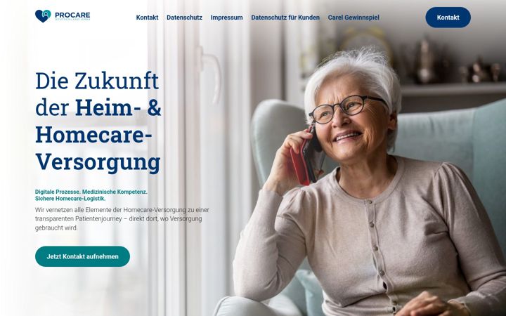 Screenshot of procare-deutschland.de