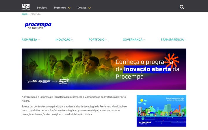 Screenshot von procempa.com.br