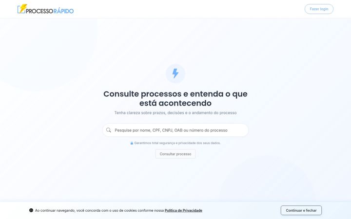 Screenshot of processorapido.com