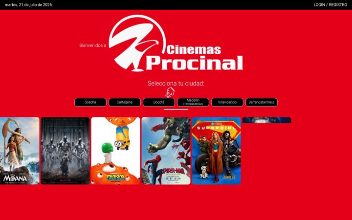 Screenshot of procinal.com.co