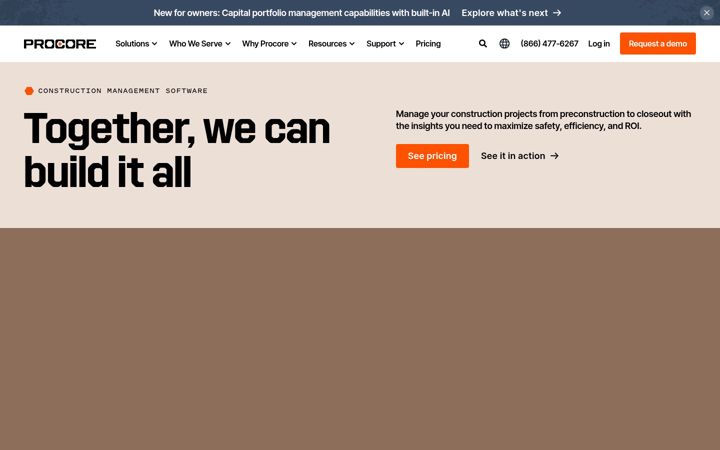 Screenshot ta' procoretech.com