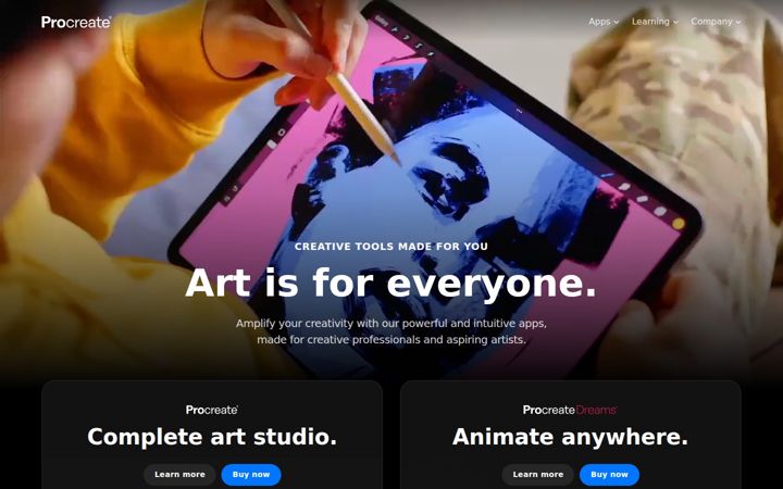 Képernyőkép: procreate.com