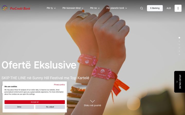 Screenshot of procreditbank-kos.com