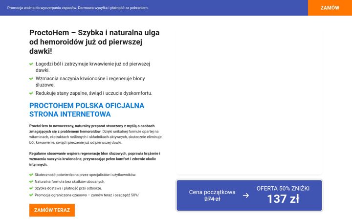 Skjámynd af proctohempolska.com