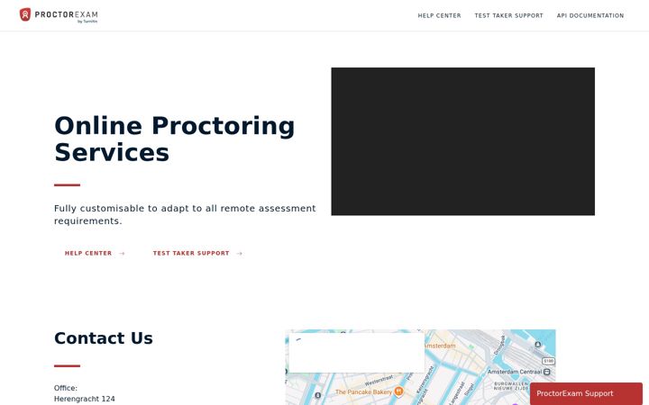 Screenshot von proctorexam.com