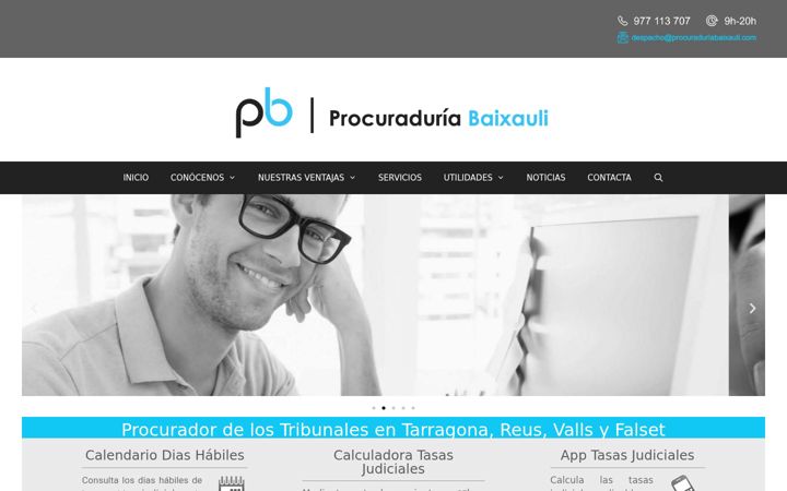 Screenshot von procuradorestarragona.es