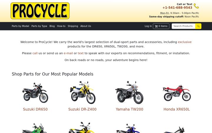 Screenshot stránky procycle.us