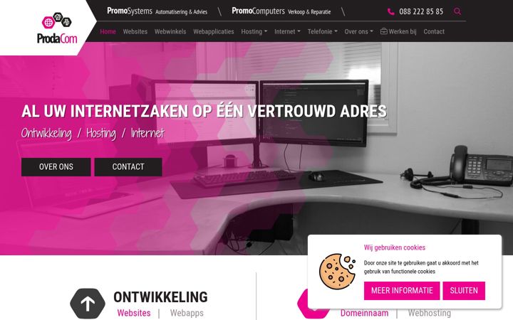 Screenshot of prodacom.nl