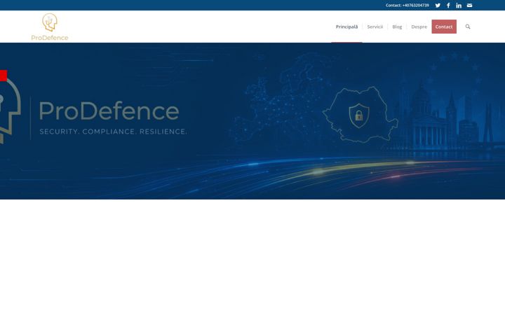 Screenshot of prodefence.ro