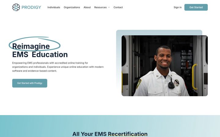 Screenshot of prodigyems.com