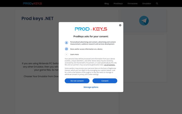 Screenshot of prodkeys.net