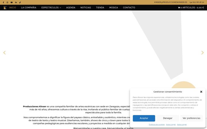 Ekrano kopija produccioneskinser.es