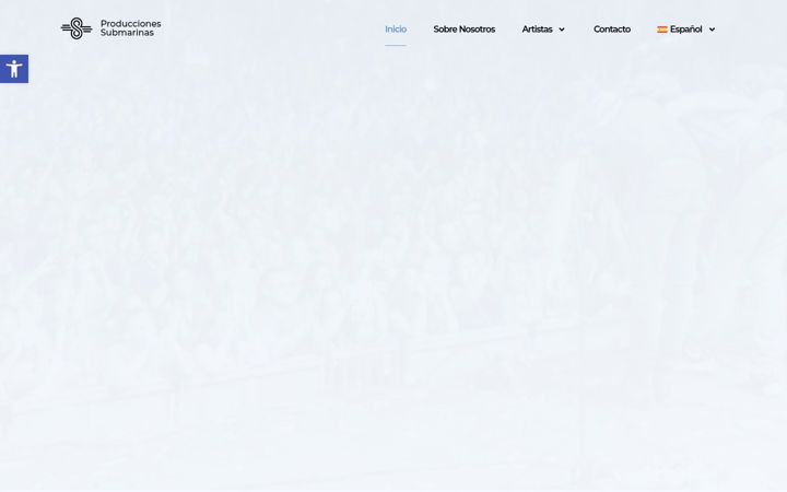 Screenshot stránky produccionessubmarinas.com