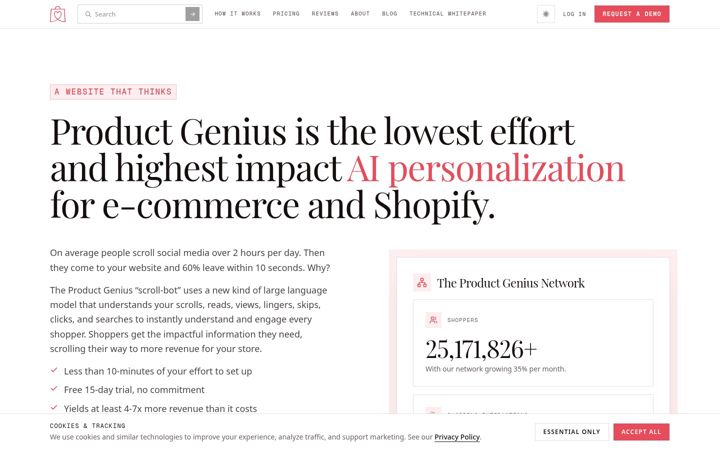 Screenshot of productgenius.io