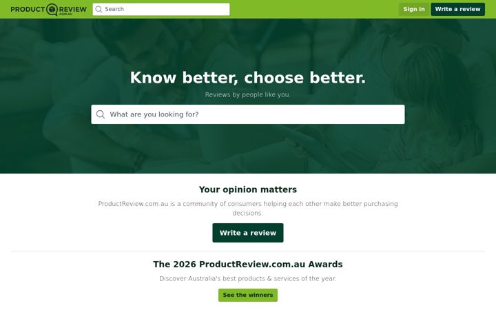Snimka zaslona za productreview.com.au