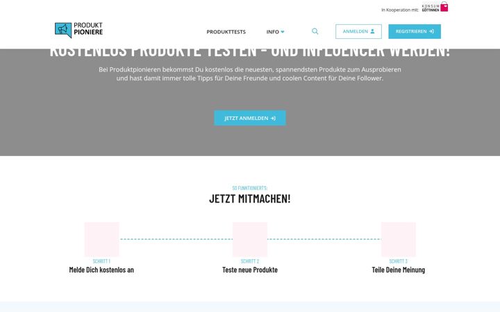 Screenshot of produktpioniere.de
