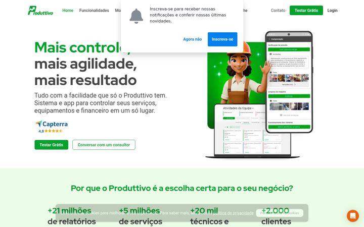 Screenshot of produttivo.com.br