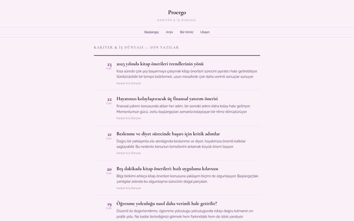 Screenshot of proergo.space