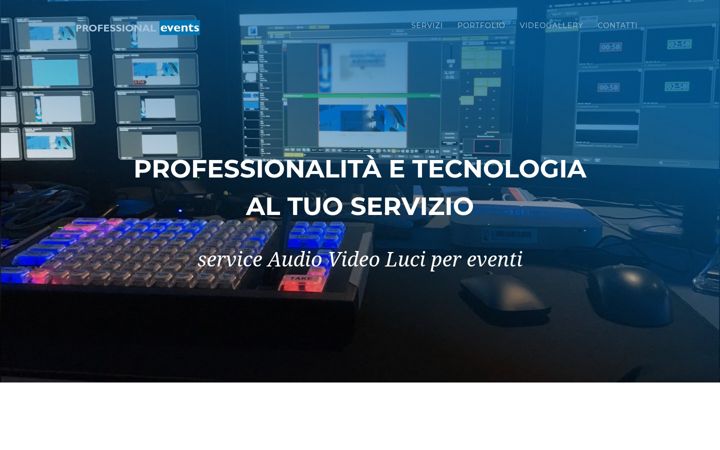Screenshot του professionalevents.it