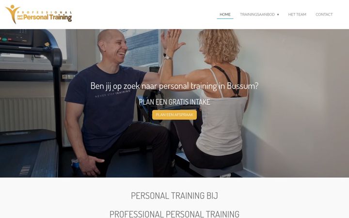Skjermbilde av professionalpt.nl