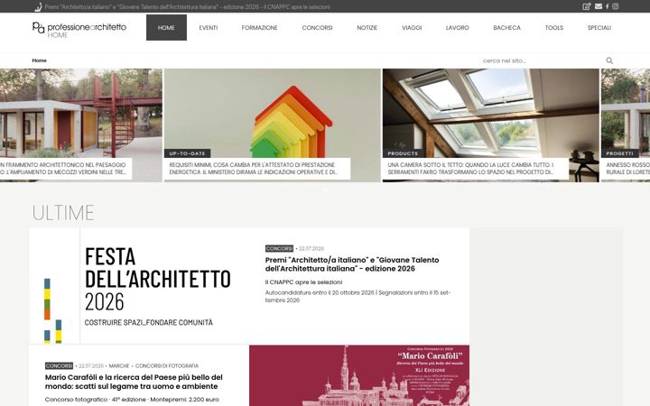 Screenshot of professionearchitetto.it