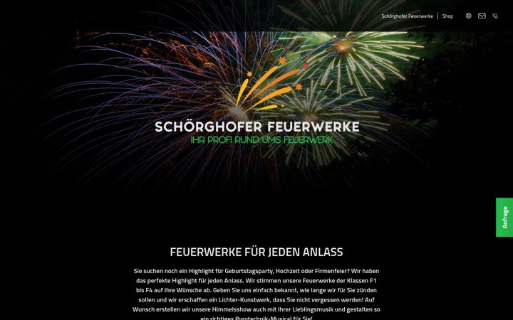 Screenshot of profeuerwerk.at