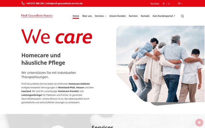 Екранна снимка на profi-gesundheits-service.de