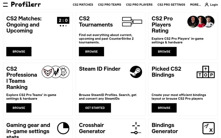 Screenshot of profilerr.net