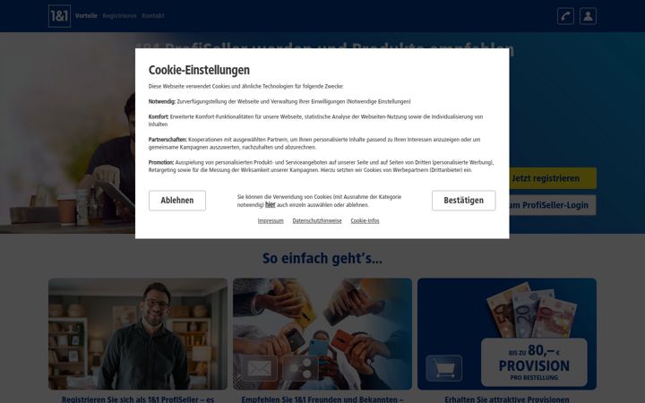 Screenshot of profiseller.de