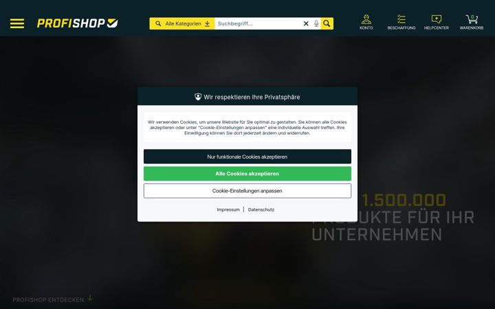 Screenshot of profishop.de