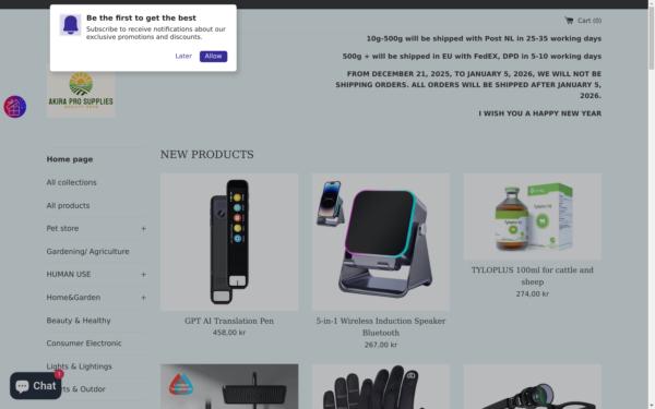 Screenshot von profisupplies.co