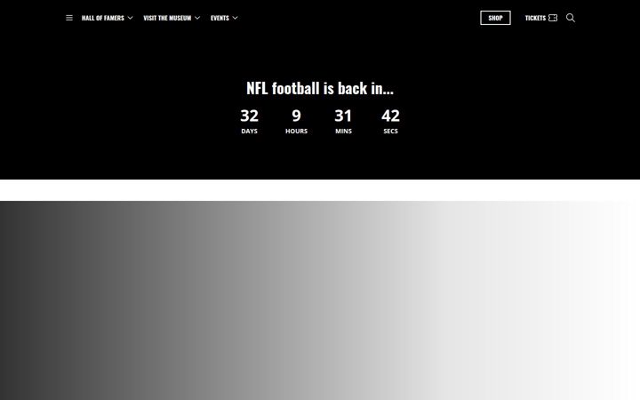 Screenshot of profootballhof.com