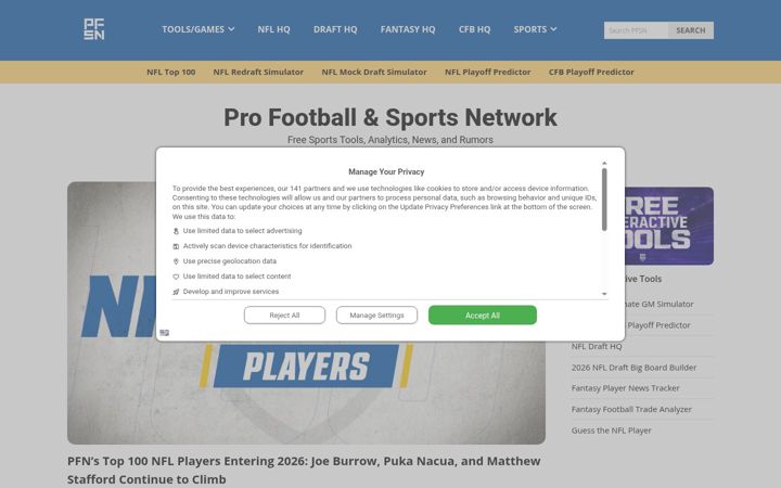 Képernyőkép: profootballnetwork.com