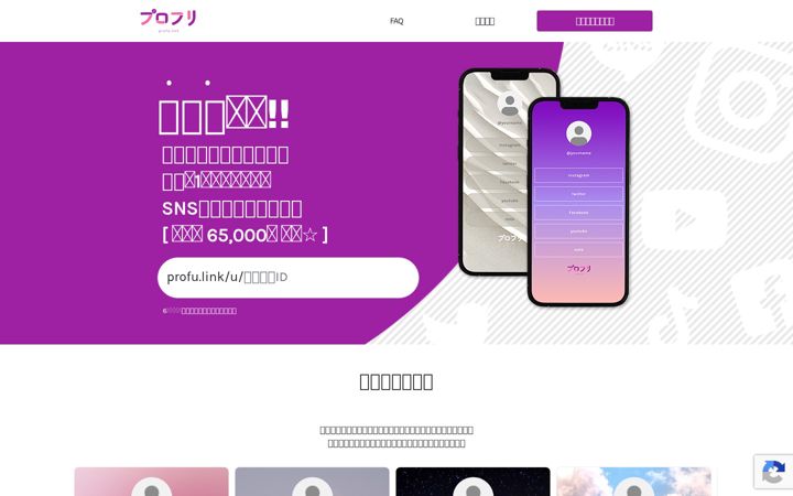 Screenshot of profu.link