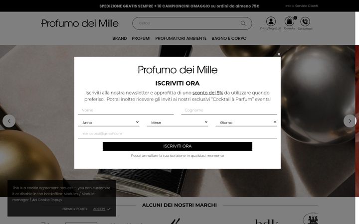 Screenshot of profumodeimille.it