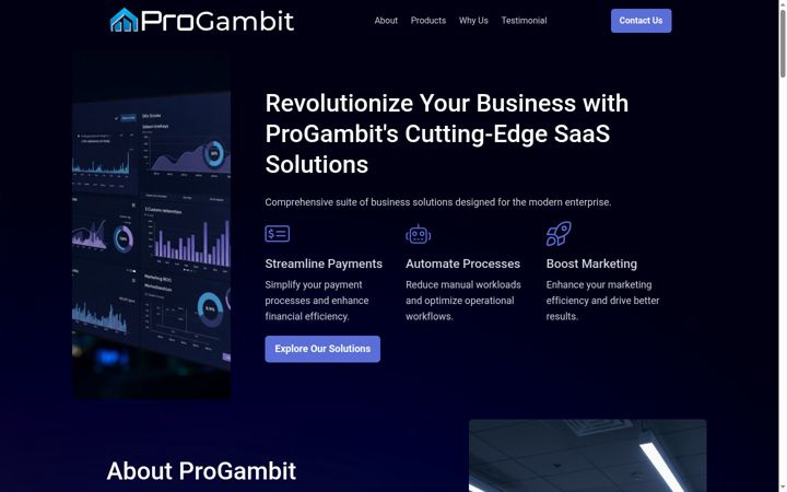 Screenshot of progambit.com