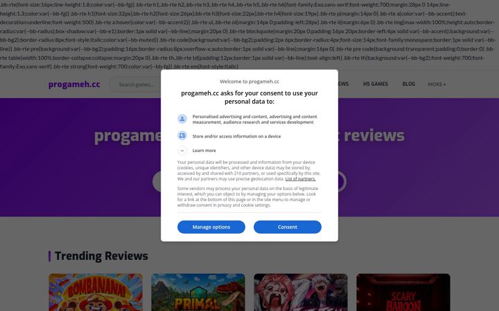 Screenshot of progameh.cc